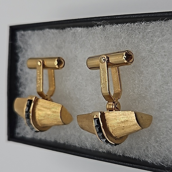 Vintage Christian Dior Art Deco Cufflinks and Tie bar - Picture 3 of 3